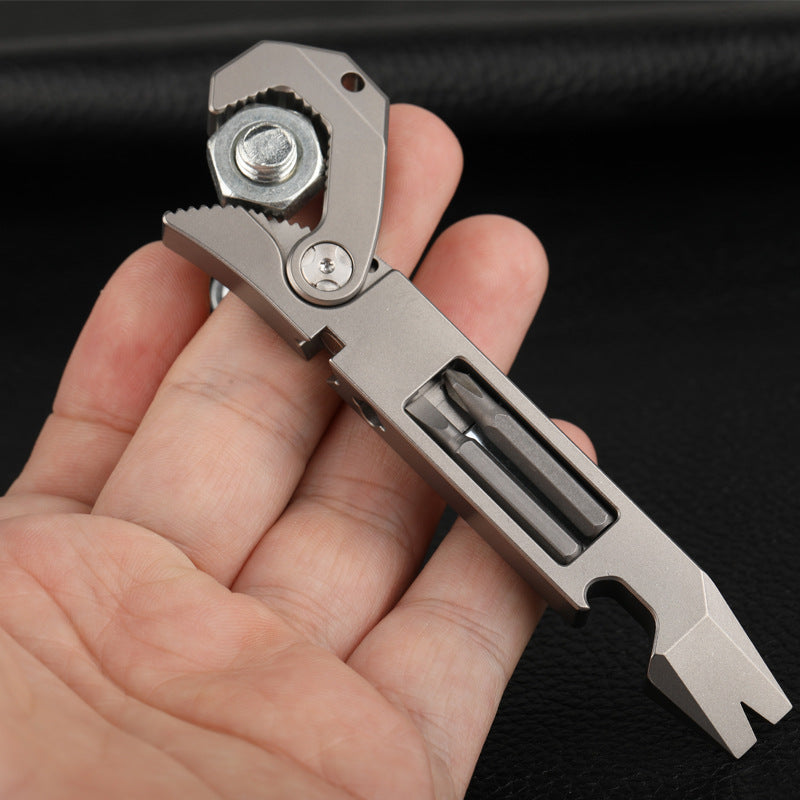 Titanium Alloy EDC Pocket Multi-function Crowbar Driver Wrench Tool Unpacker Bottle Opener Outdoor Equipment