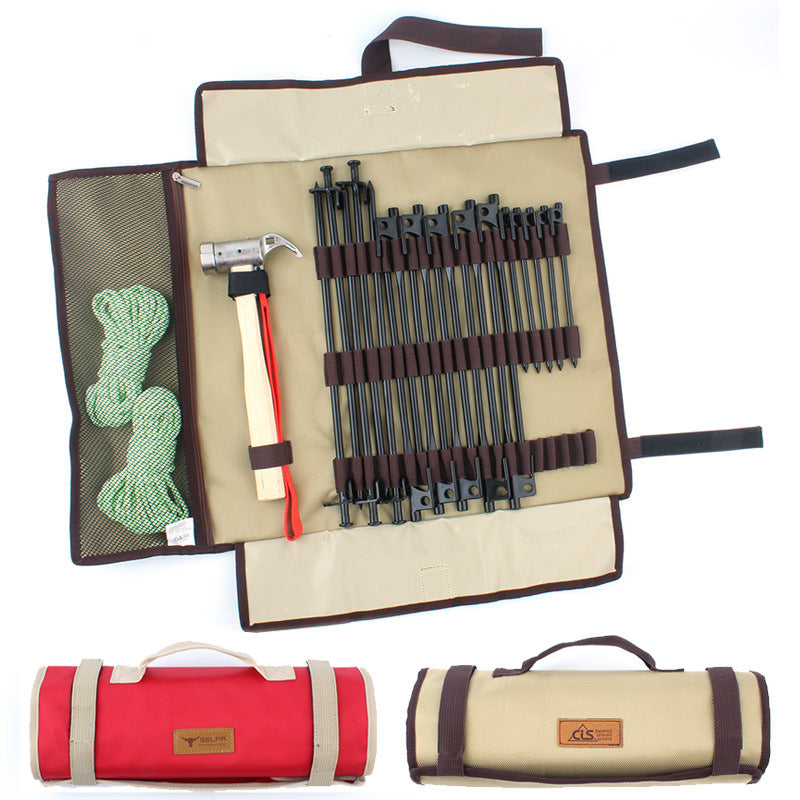 Outdoor Camping Nail Bag Simple Tool Bag Camp Nail Bag Storage Bag Tent Nail Hammer Portable Storage Bag Large