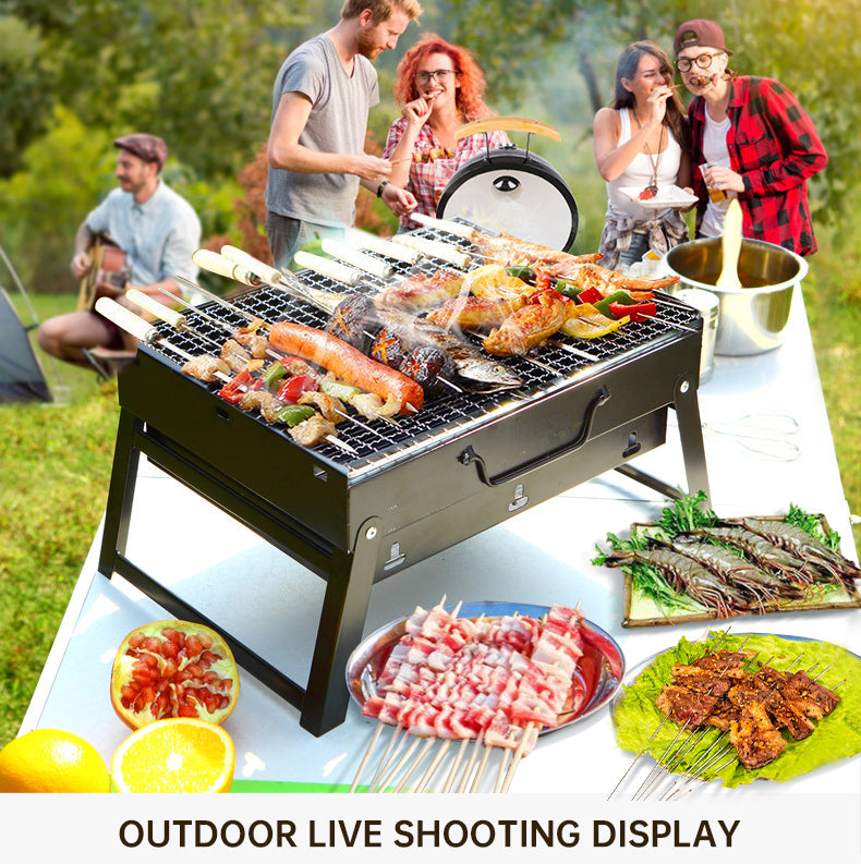 Barbecue Large Outdoor Barbecue Portable Charcoal Grill BBQ Barbecue Folding Barbecue Grill