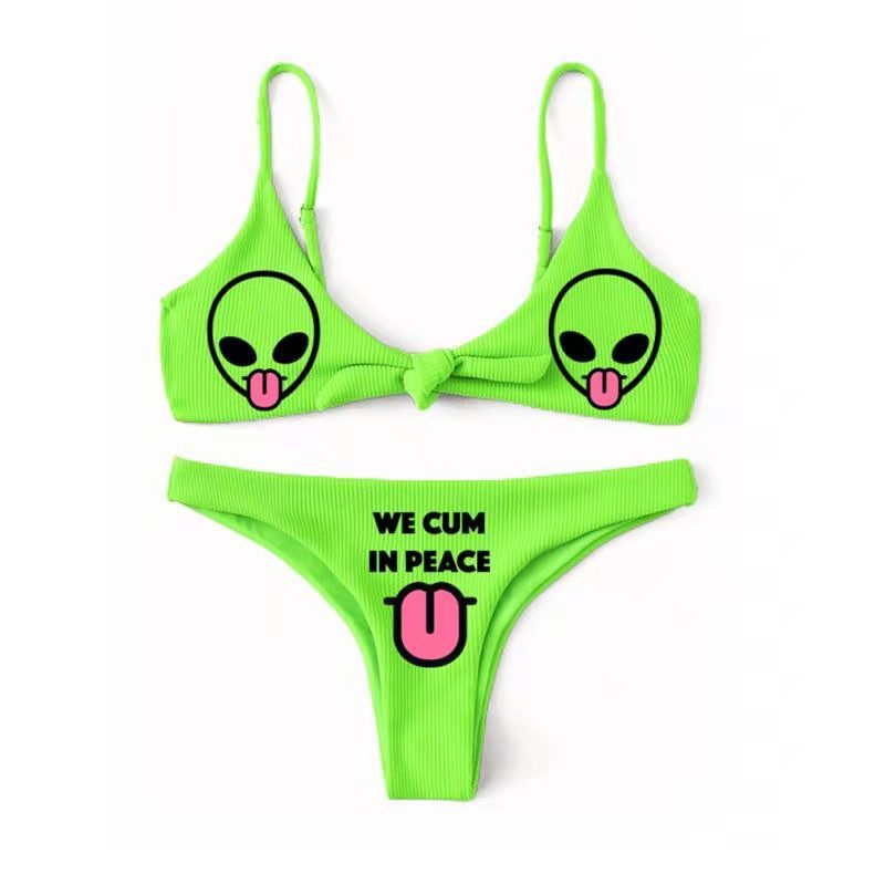 Dark Punk Snake Cloth Bikini Funny Alien